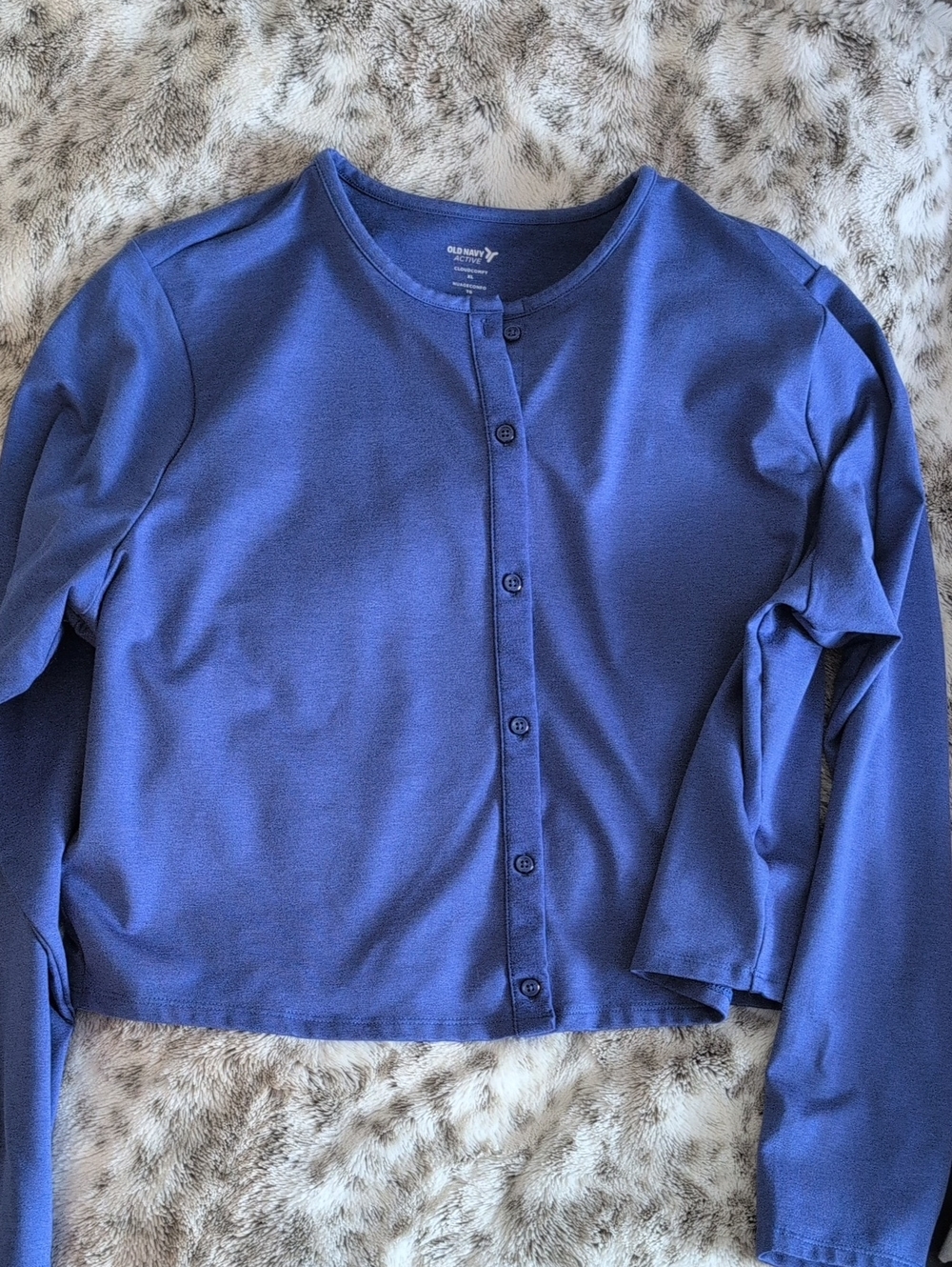 Old Navy Blue Button-Up Long Sleeve Top